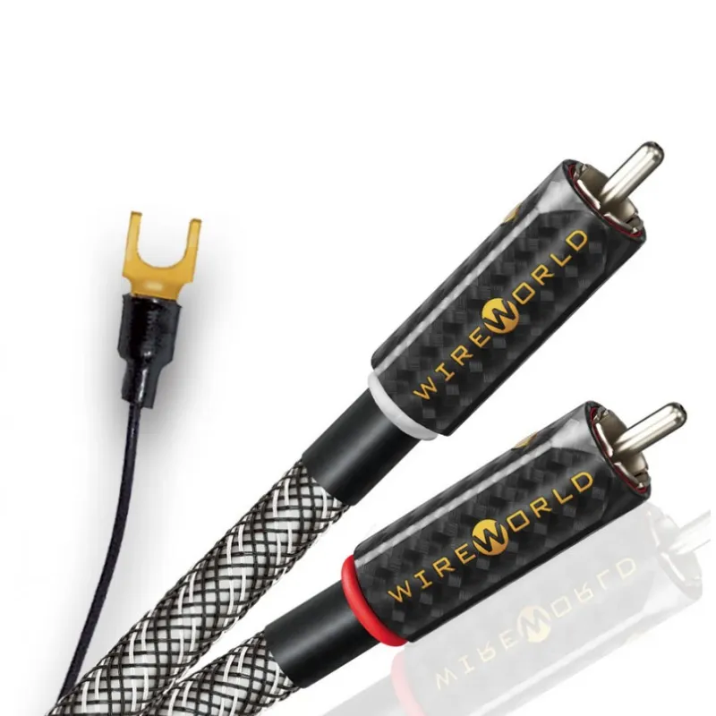 Przewód gramofonowy z uziemieniem WireWorld PLATINUM ECLIPSE 10 (PEI-G) RCA to RCA w/ GROUND