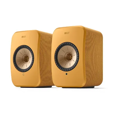 Kolumny podstawkowe KEF LSX II (Amber Haze / Żółty)