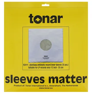 Tonar Inner Sleeves Plastipap 25 szt. - 2