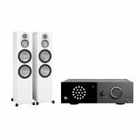 Monitor Audio Silver 500 (biały satyna) + Lyngdorf TDAI-1120