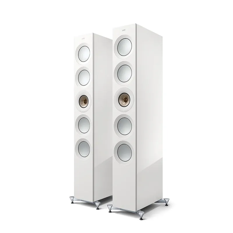 Kolumny podłogowe KEF Reference 5 Meta (High-Gloss White/Champagne)