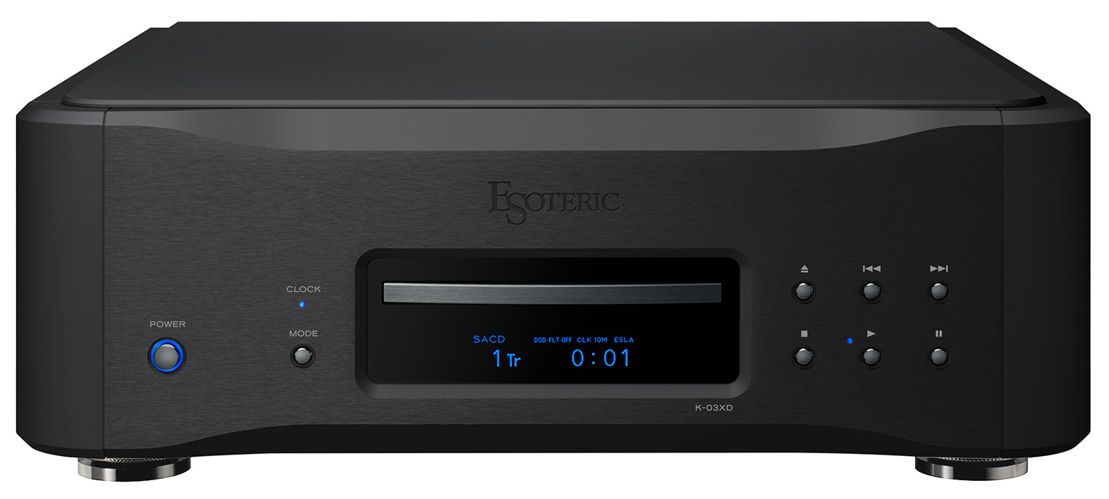 Esoteric K-03XD SE Black Edition – ekskluzywna, limitowana do 50 sztuk edycja odtwarzacza SACD/CD z mechanizmem VRDS ATLAS 03, Master Sound Discrete DAC i zegarem klasy Grandioso. Wyjątkowa precyzja, muzykalność i czarne anodowane wykończenie.