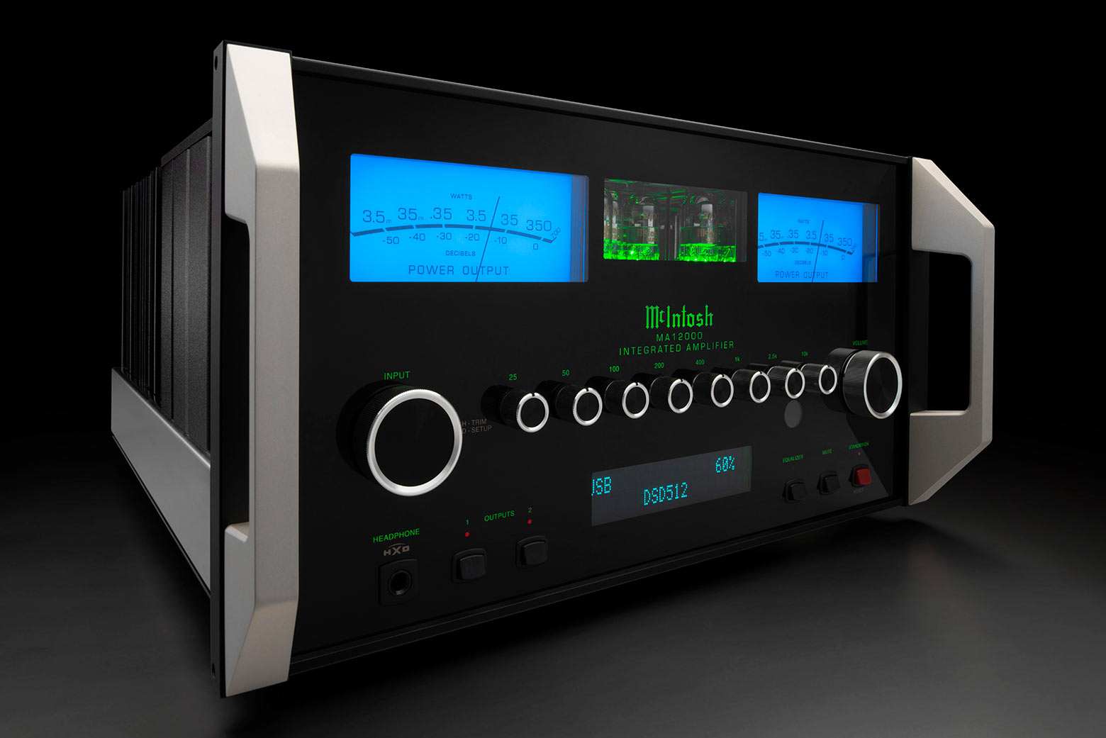 McIntosh MA12000 to referencyjny wzmacniacz zintegrowany 350 W na kanał z lampowym przedwzmacniaczem, Autoformer i modułem DAC DA2. Obsługa DSD512, HDMI ARC i wejścia gramofonowe.