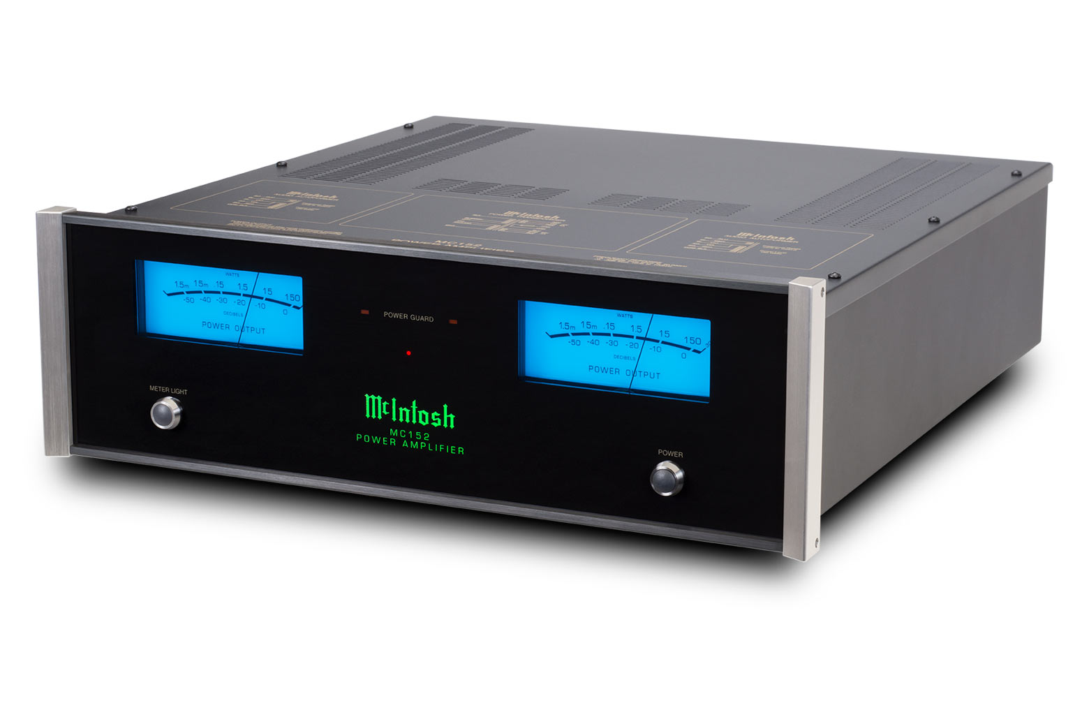 McIntosh MC152 – stereofoniczna końcówka mocy 2 × 150 W McIntosh MC152 to kompaktowy wzmacniacz mocy stereo 2 × 150 W z technologią Autoformer i Power Guard. Zapewnia charakterystyczne brzmienie McIntosh w eleganckiej i oszczędzającej miejsce obudowie.