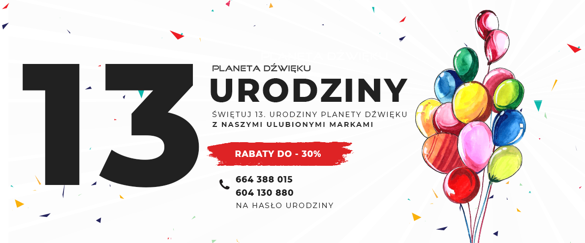 13. urodziny planety dźwięku - promocja do -30%, rabaty na wybrane marki